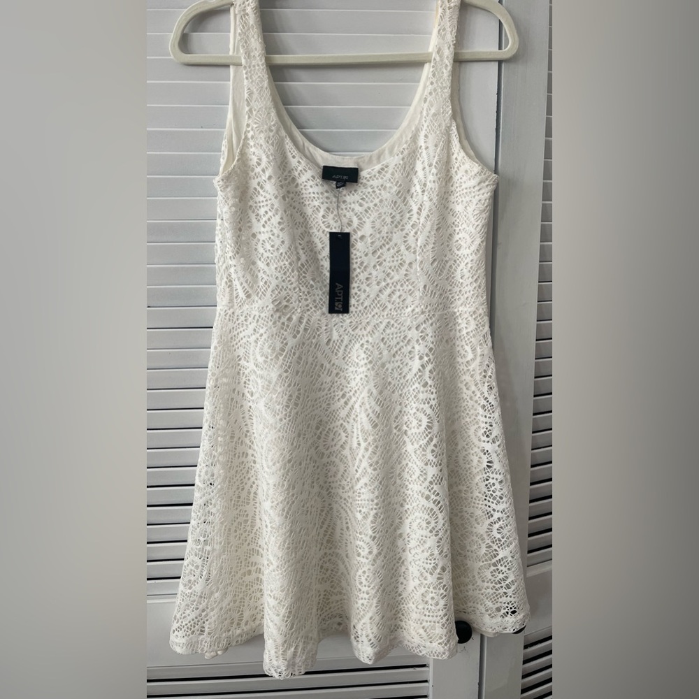 NWT Apt 9 white lace dress